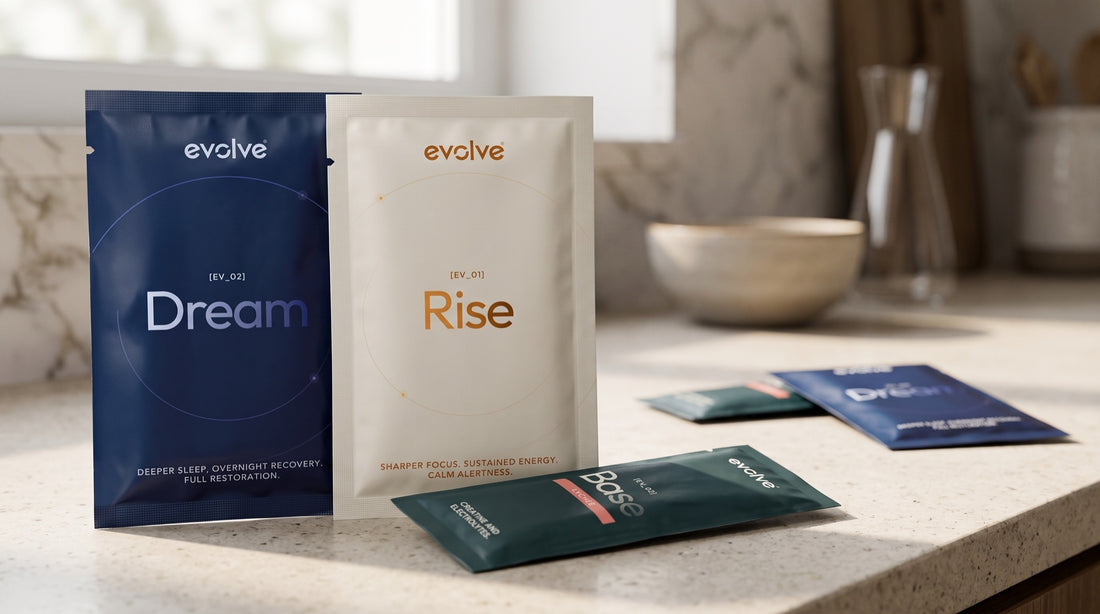 evolve® Rise, Dream and Base — the three phases of the circadian supplement protocol