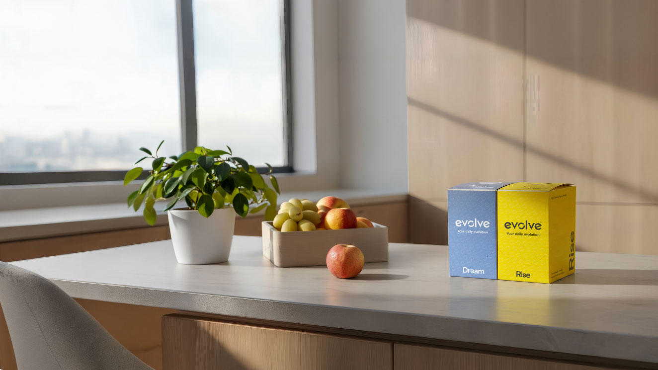 evolve Rise and Dream AM/PM supplement protocol - morning and evening formulations